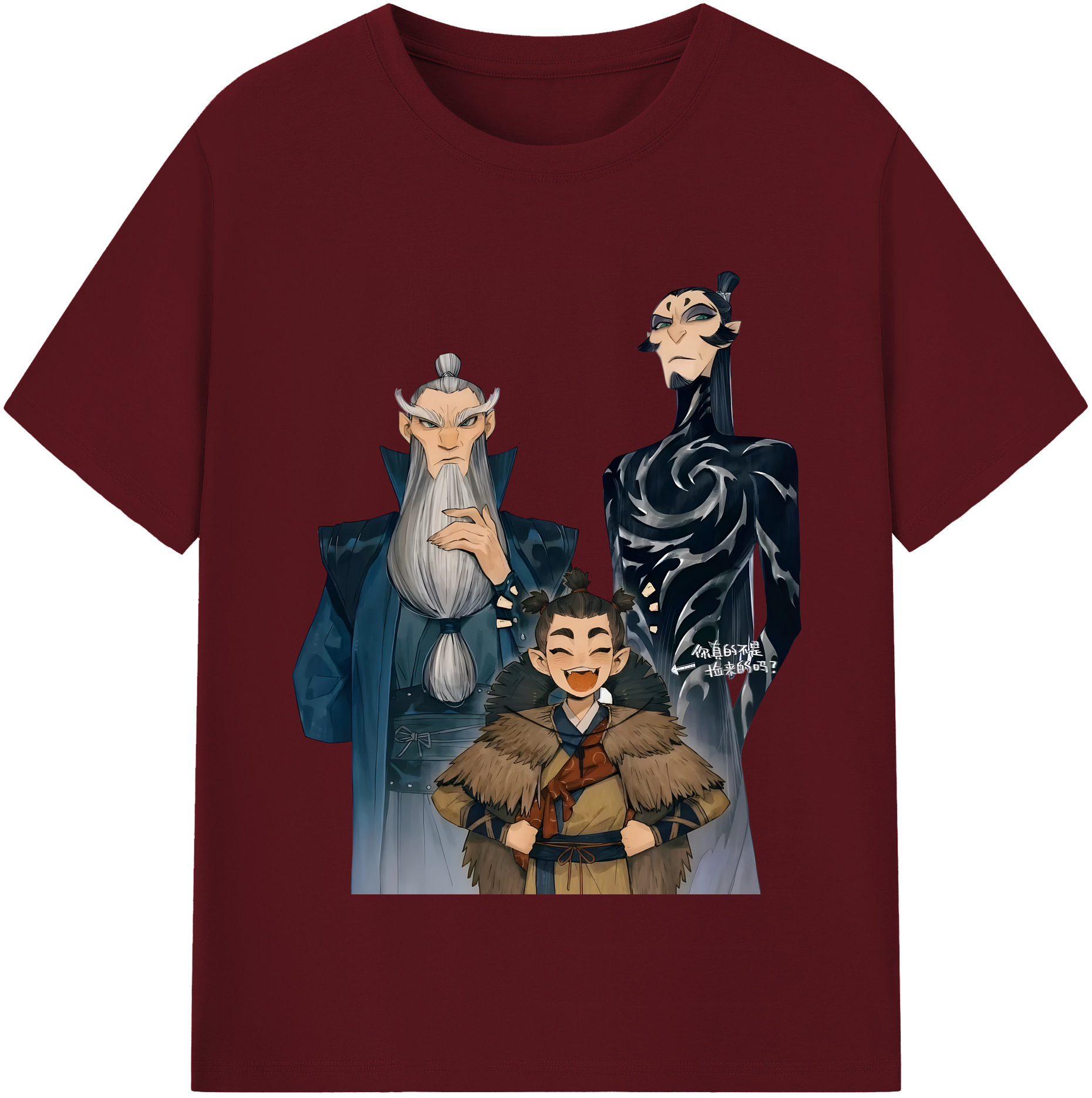 （画像用） Ne Zha 2 ナタ 魔童の大暴れ 綿100％半袖Tシャツ（フロントプリント）